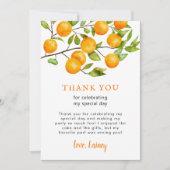 リトル素朴かわいこちゃん誕生日パーティー サンキューカード (正面)