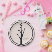 リトル素朴ツリーカスタム自然結婚の披露宴 ペーパープレート (パーティー)