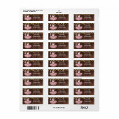 リトル素朴バレリナツツグリッターベビーシャワー ラベル (フルシート)