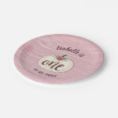 リトル素朴パンプキンピンク1st誕生日パーティー ペーパープレート (アングル)