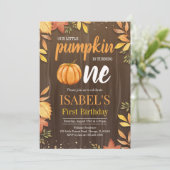 リトル素朴パンプキンファースト誕生日 招待状 (スタンド正面)