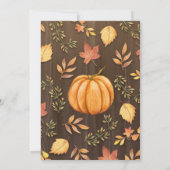 リトル素朴パンプキンファースト誕生日 招待状 (裏面)