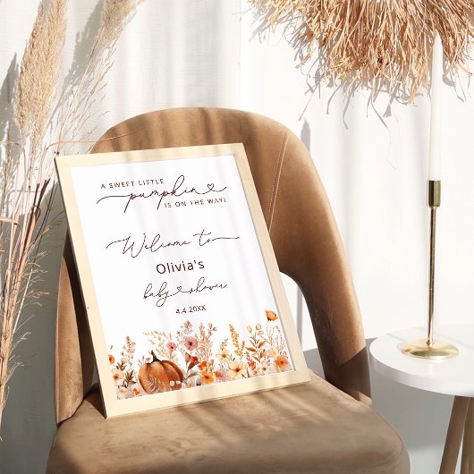 リトル素朴パンプキン秋メドーウェルカム ポスター