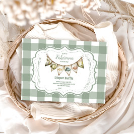 リトル素朴フィッシャーマン魚釣りおむつラッフル エンクロージャーカード