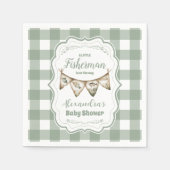 リトル素朴フィッシャーマン魚釣りベビーシャワー スタンダードカクテルナプキン (正面)