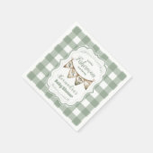 リトル素朴フィッシャーマン魚釣りベビーシャワー スタンダードカクテルナプキン (角)