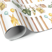 リトル素朴フィッシャーマン魚釣りベビーシャワー ラッピングペーパー (ロールコーナー)