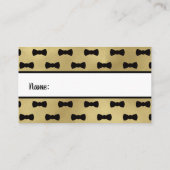 リトル紳士用おむつラッフルチケットタキシード 名刺 (裏面)