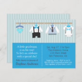 リトル紳士男の赤ちゃんシャワー招待状 招待状 (正面/裏面)