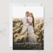 リトル結婚したクリスマス新婚ホリデーカード サンキューカード (正面)