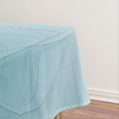 リトル美しいモダンブルー金ゴールドフラクタルアートフラワー テーブルクロス (インサイチュ)