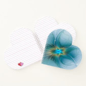 リトル美しいモダンブルー金ゴールドフラクタルアートフラワー ノートブック (内部)