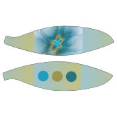 リトル美しいモダンブルー金ゴールドフラクタルアートフラワー バスケットボール (パネル)