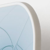 リトル美しいモダンブルー金ゴールドフラクタルアートフラワー ピックルボールラケット (左詳細)