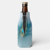 リトル美しいモダンブルー金ゴールドフラクタルアートフラワー ボトルクーラー (ボトル裏面)