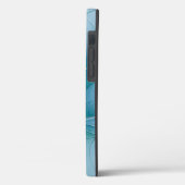 リトル美しいモダンブルー金ゴールドフラクタルアートフラワー Case-Mate iPhoneケース (裏面 / 左)