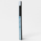 リトル美しいモダンブルー金ゴールドフラクタルアートフラワー Case-Mate iPhoneケース (裏面/左)