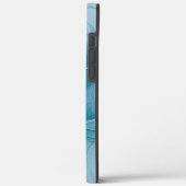 リトル美しいモダンブルー金ゴールドフラクタルアートフラワー Case-Mate iPhoneケース (裏面 / 左)