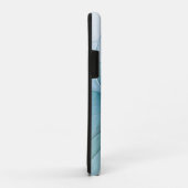 リトル美しいモダンブルー金ゴールドフラクタルアートフラワー Case-Mate iPhoneケース (裏面/右)