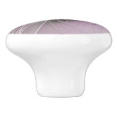 リトル美しいモダンマーヴグレーフラクタルアートフラワー セラミックノブ (側面)