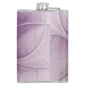 リトル美しいモダンマーヴグレーフラクタルアートフラワー フラスク (裏面)