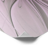 リトル美しいモダンマーヴグレーフラクタルアートフラワー ポスター (角)