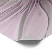 リトル美しいモダンマーヴグレーフラクタルアートフラワー ポスター (角)