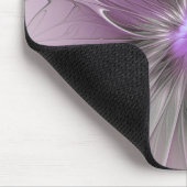 リトル美しいモダンマーヴグレーフラクタルアートフラワー マウスパッド (コーナー)