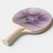リトル美しいモダンマーヴグレーフラクタルアートフラワー 卓球ラケット (正面アングル)