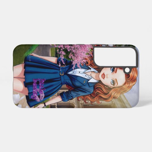 リトル美しいS22頭が切れる電話ケース SAMSUNG GALAXYケース (裏面横)