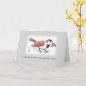 リトル考える・バーディー・オブ・ユー・カード カード (黄色い花)