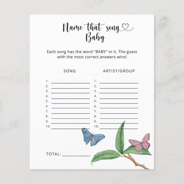 リトル蝶 – 名前そのベビー歌 (正面)