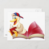 リトル読ダックは本だ ポストカード (正面/裏面)