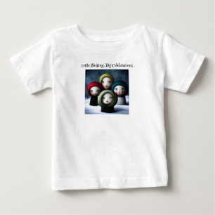 リトル賛美ズ、ビッグお祝い ベビーTシャツ