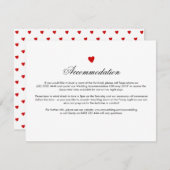 リトル赤いハート結婚の方向札 エンクロージャーカード (正面/裏面)