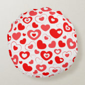 リトル赤と白ハート ラウンドクッション (裏面)