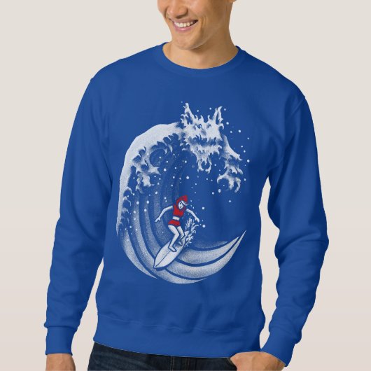 リトル赤サーフィンフードTシャツ スウェットシャツ (正面)