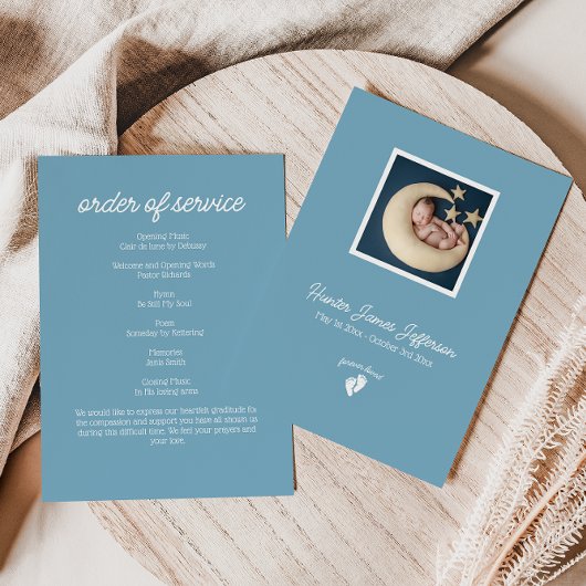 リトル足ベビーメモリアル注文またはサービスプログラム 招待状