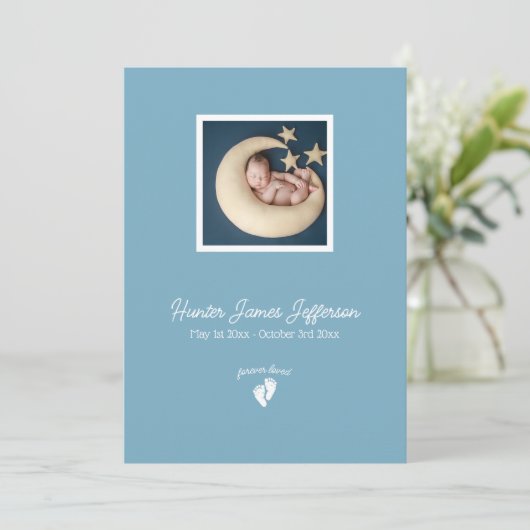 リトル足ベビーメモリアル注文またはサービスプログラム 招待状 (スタンド正面)