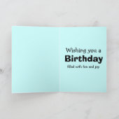 リトル足恐竜誕生日グリーティングカード カード (内部)