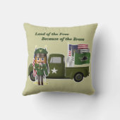 リトル軍隊トラックと陸軍くるみ割り クッション (裏面)