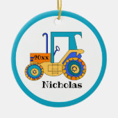 リトル農家トラクタ セラミックオーナメント (正面)