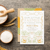 リトル農家ハーベストかかし1st誕生日 招待状