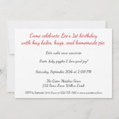 リトル農家1st誕生日お祝い 招待状 (裏面)