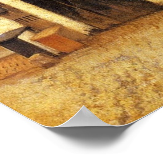 リトル通りバイヨハネス・フェルメール ポスター (角)