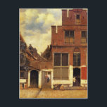 リトル通りバイヨハネス・フェルメール ポストカード<br><div class="desc">小さな通りはヨハネス・ヴェルミエによる。ヨハネス・フェルメール・ヨハネスについて、ヤンやヨハン・ヴェルメールは中流階級の生活の絶妙な国内インテリアシーンを専門とするオランダ画家であった。フェルメールは彼の生涯の中で適度に成功した地方ジャンルの画家だった。彼は彼の死の時に彼の妻と離れ子供の特に裕福であったことはないようだ、おそらく彼は比較的少ない絵画を生産したからだろう。</div>