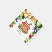 リトル野菜農家市場誕生日 スタンダードカクテルナプキン (角)