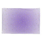 リトル金ゴールドハート紫グラデーション 枕カバー (裏面-左)