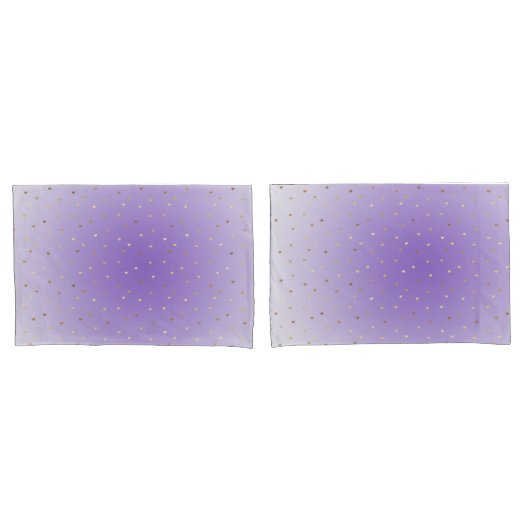 リトル金ゴールドハート紫グラデーション 枕カバー (フロントセット)