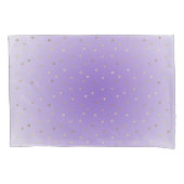 リトル金ゴールドハート紫グラデーション 枕カバー (正面左)